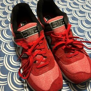 New Balance 574 red/black shoes size 13 men’s